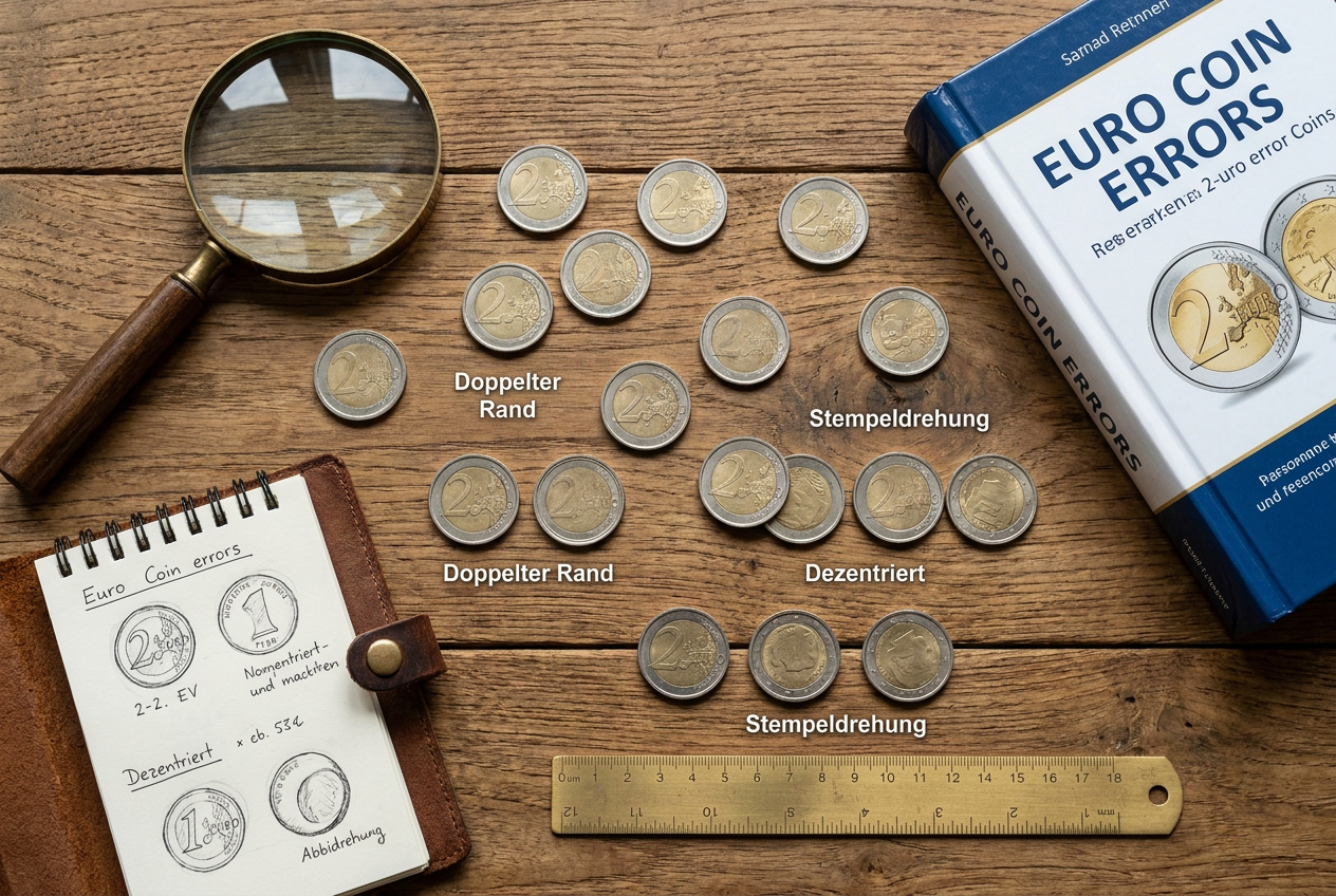 Seltene 2-Euro-Münzen: Fehlprägungen erkennen